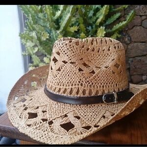 Straw cowboy hat as worn by Sarah Jessica Parker. New